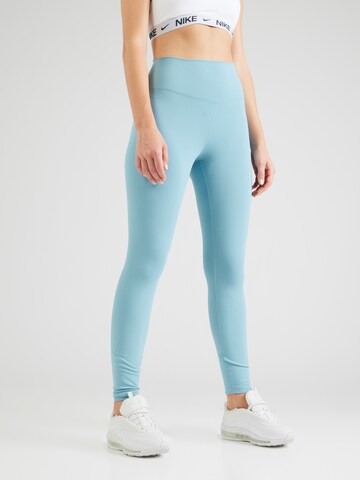 NIKE - Skinny Pantalón deportivo 'ONE' en azul: frente