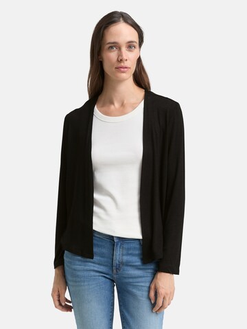 TOM TAILOR Gebreid vest in Zwart: voorkant