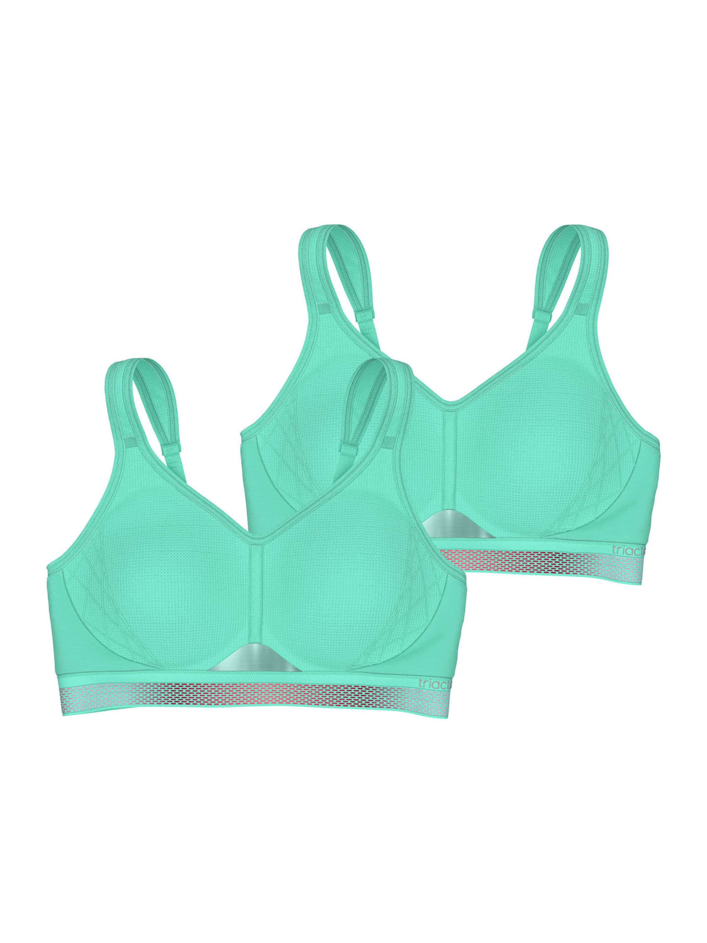 TRIUMPH High support BH ' Triaction Cardio Flow ' in Groen: voorkant