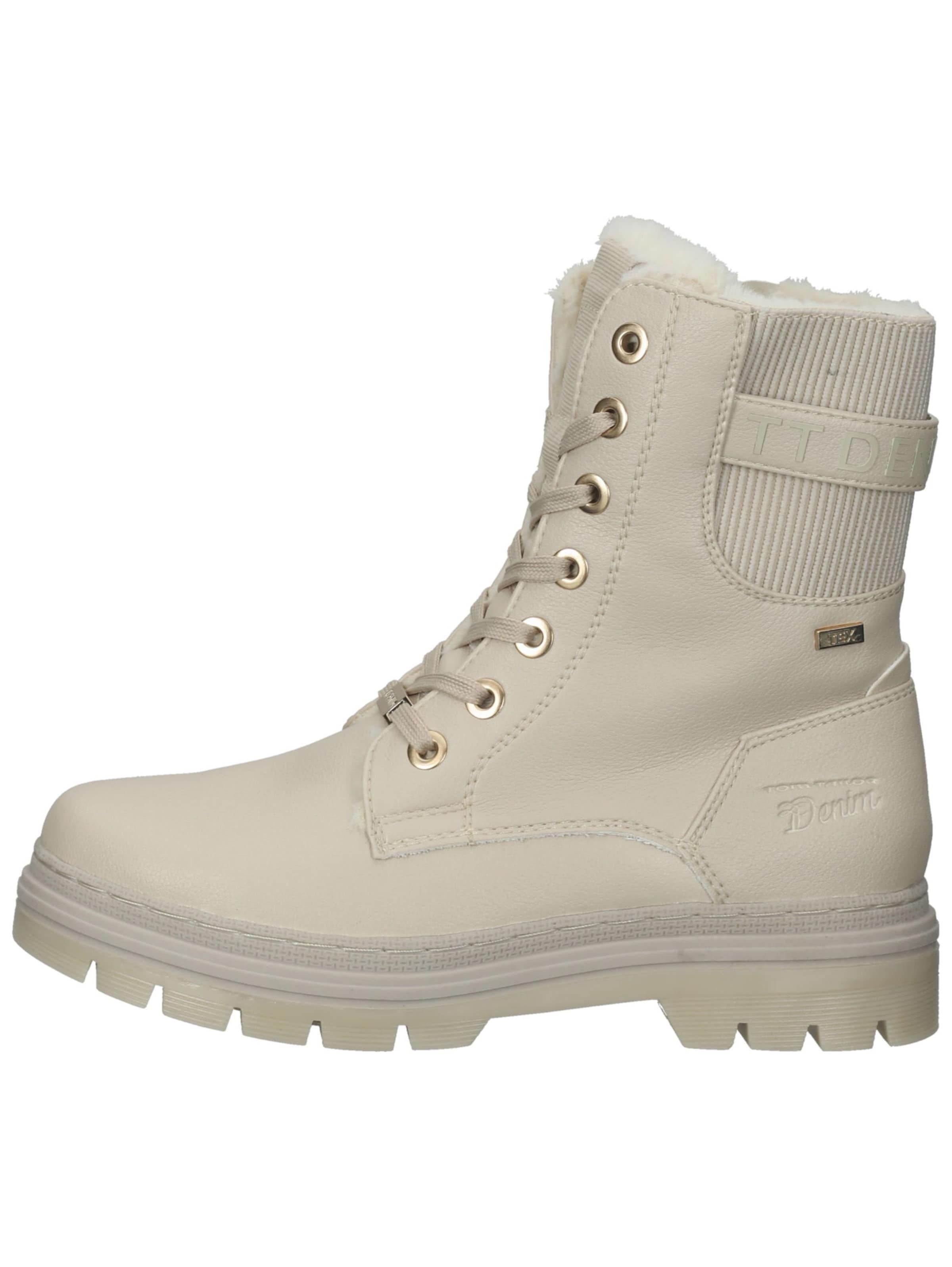 TOM TAILOR Veterlaarsjes in Beige