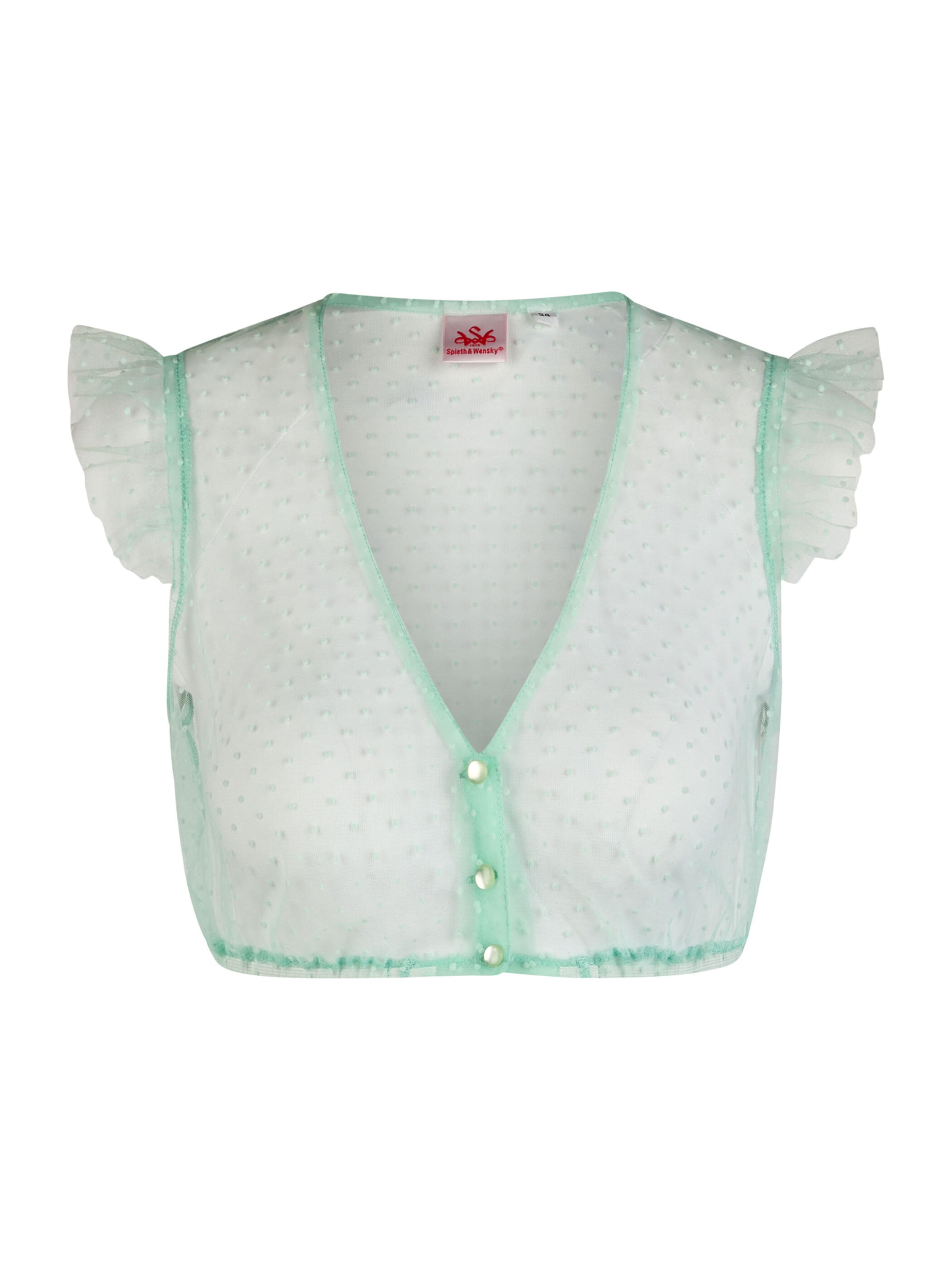Blouse folklorique 'Genta' SPIETH & WENSKY en vert : devant