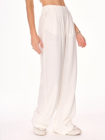 Wide leg Pantaloni 'Ora' di mandragora in beige