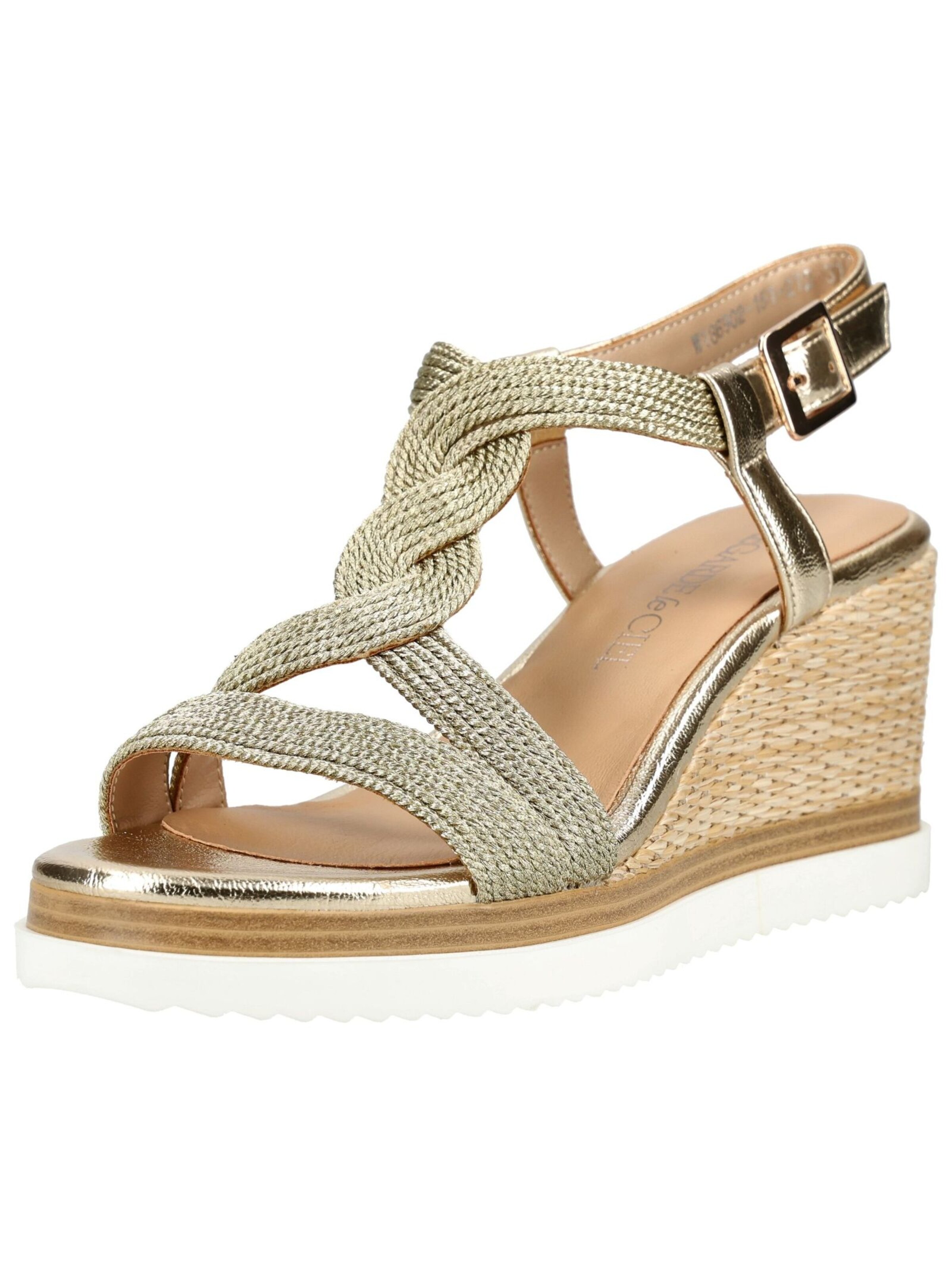 Regarde le Ciel Sandaal in Goud: voorkant