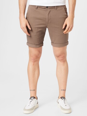 JACK & JONES Regular Chino 'JJDAVE' in Bruin: voorkant