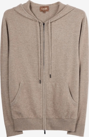 Vestes en maille 'Men's Zip-Up Cashmere Hoodie' GOBI Cashmere en gris : devant