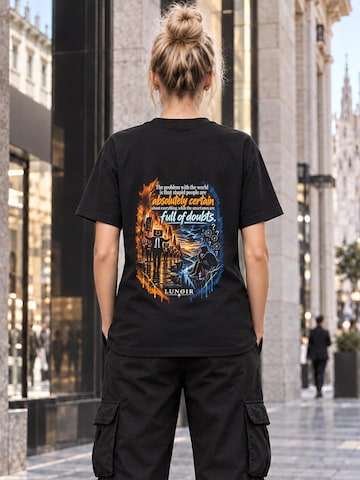 LUNØIR Studio Shirt 'Certainty and Doubt – EN'‌‌ in Schwarz