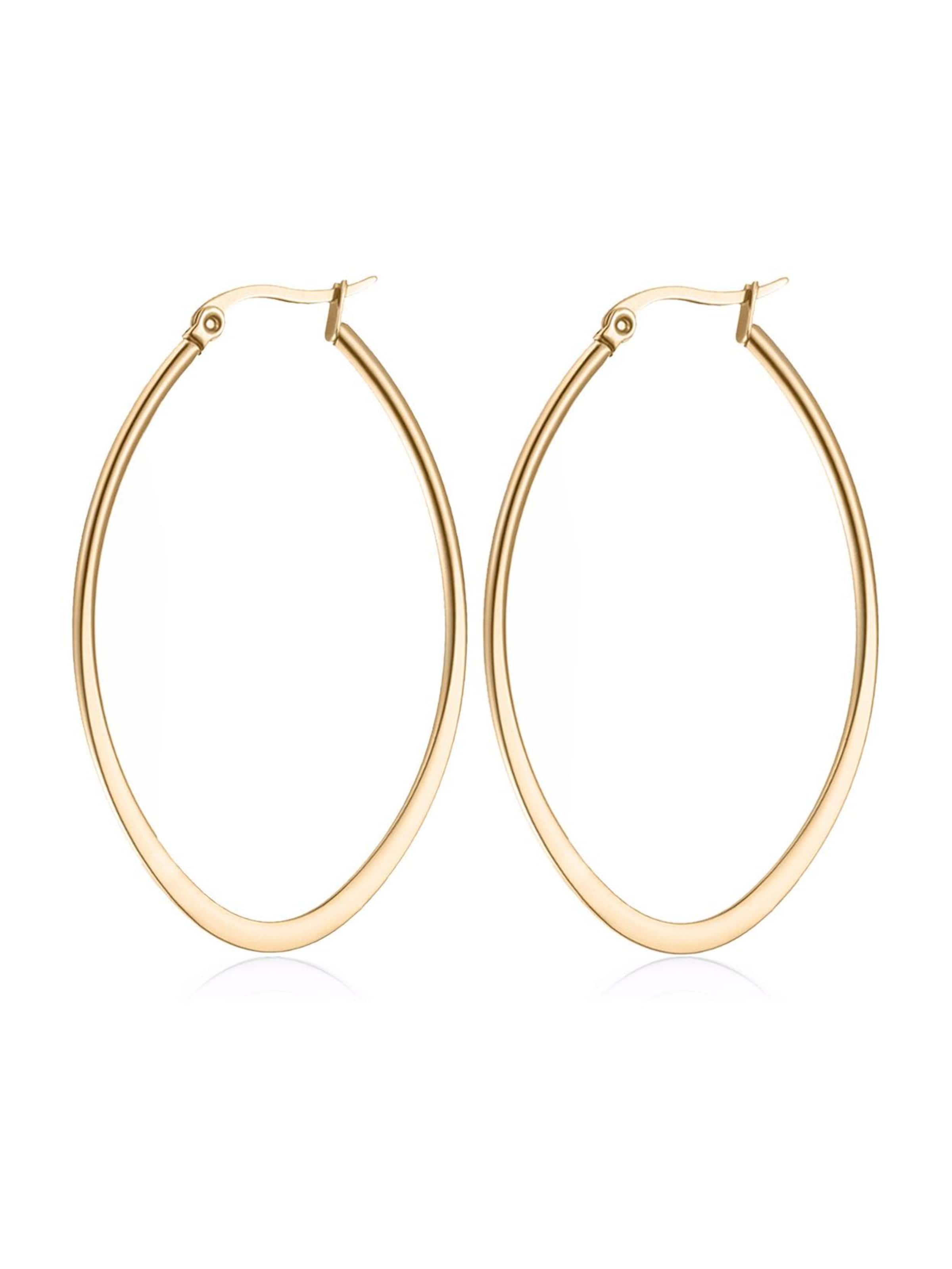 day berlin Earrings 'Drop' in Gold: front