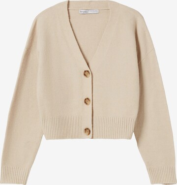 Cardigan Bershka en beige : devant