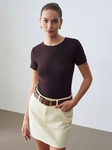 Dilvin Shirt 'T-Shirts' in Brown: front