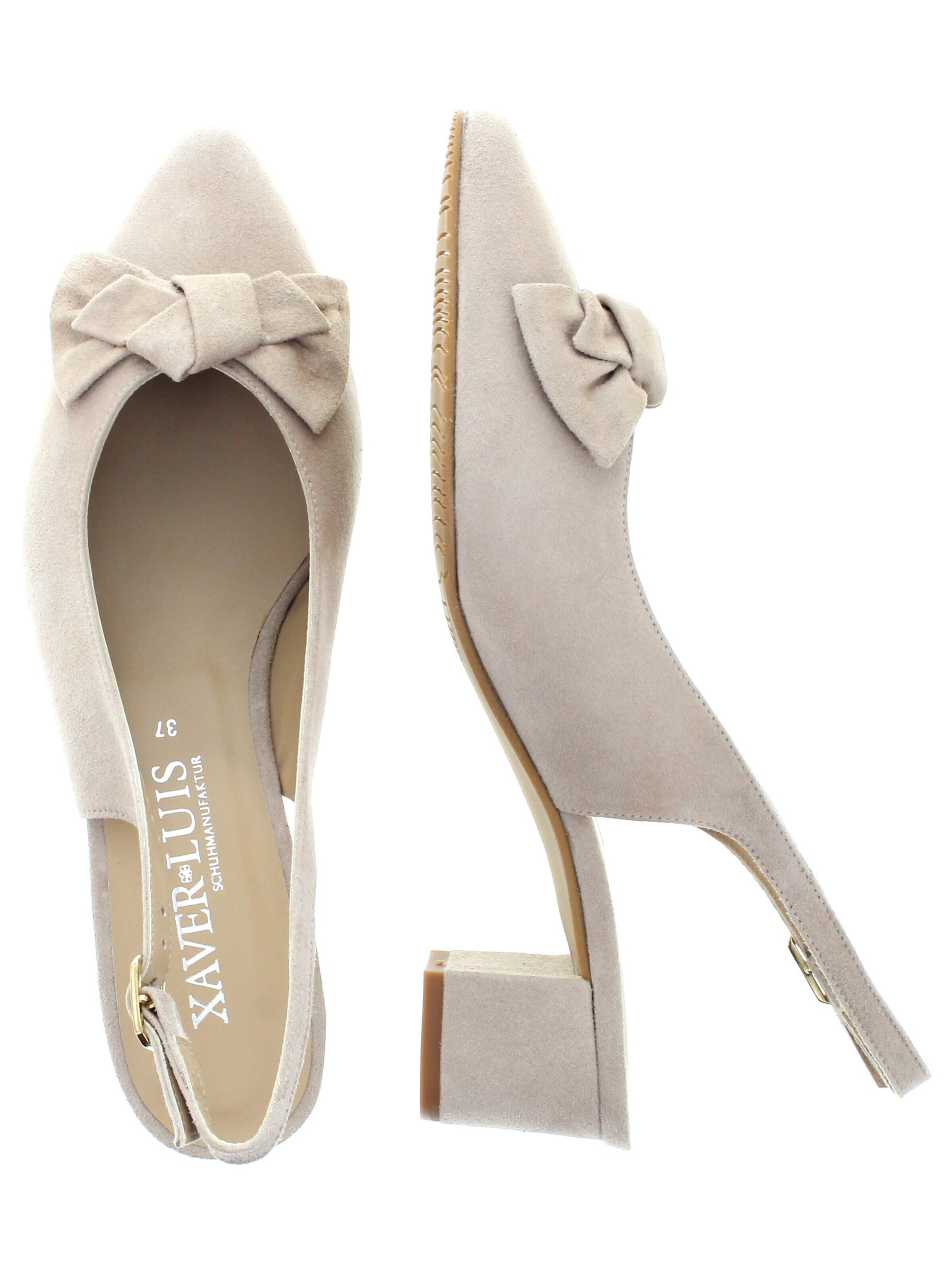 XAVER LUIS Schuhmanufaktur Slingpumps 'ISAR'‌‌‌‌‌‌‌‌ in Beige