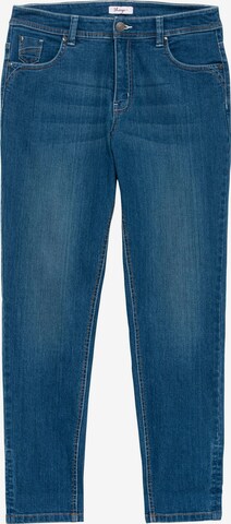 SHEEGO Slimfit Jeans in Blauw: voorkant