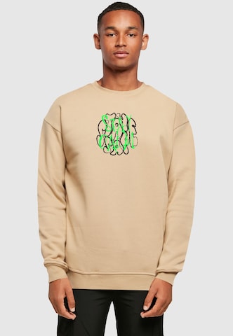 Merchcode Sweatshirt 'Stay Safe' in Beige: Vorderseite