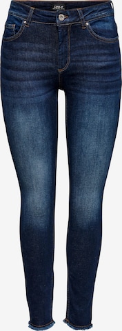 Skinny Jean 'Blush' ONLY en bleu : devant