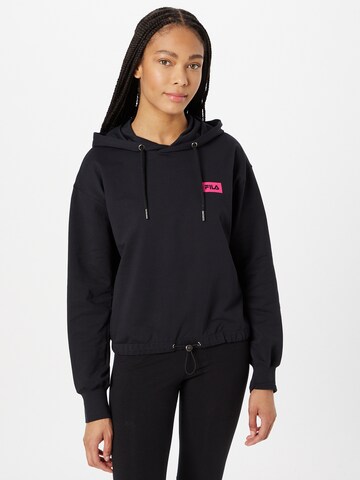 FILA Sweatshirt 'BURDUR' in Black: front