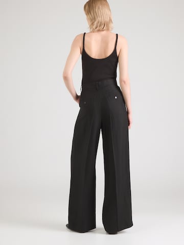 Weekend Max Mara Wide leg Pleat-front trousers 'VELIERO' in Black