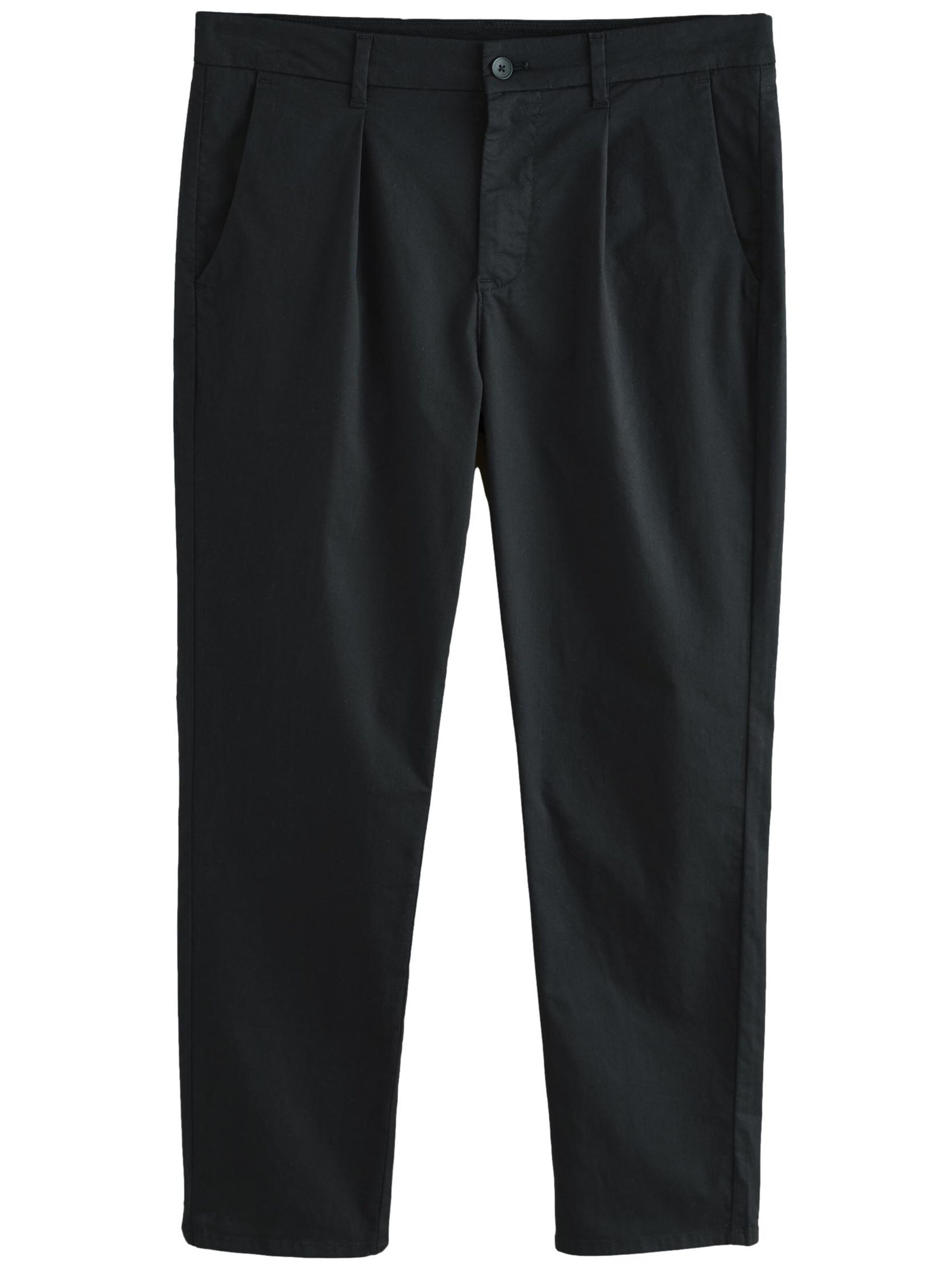 Next Tapered Παντελόνι πλισέ σε μαύρο: μπροστά