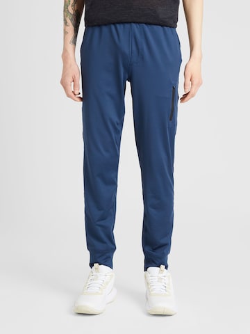 Effilé Pantalon de sport SKECHERS en bleu : devant