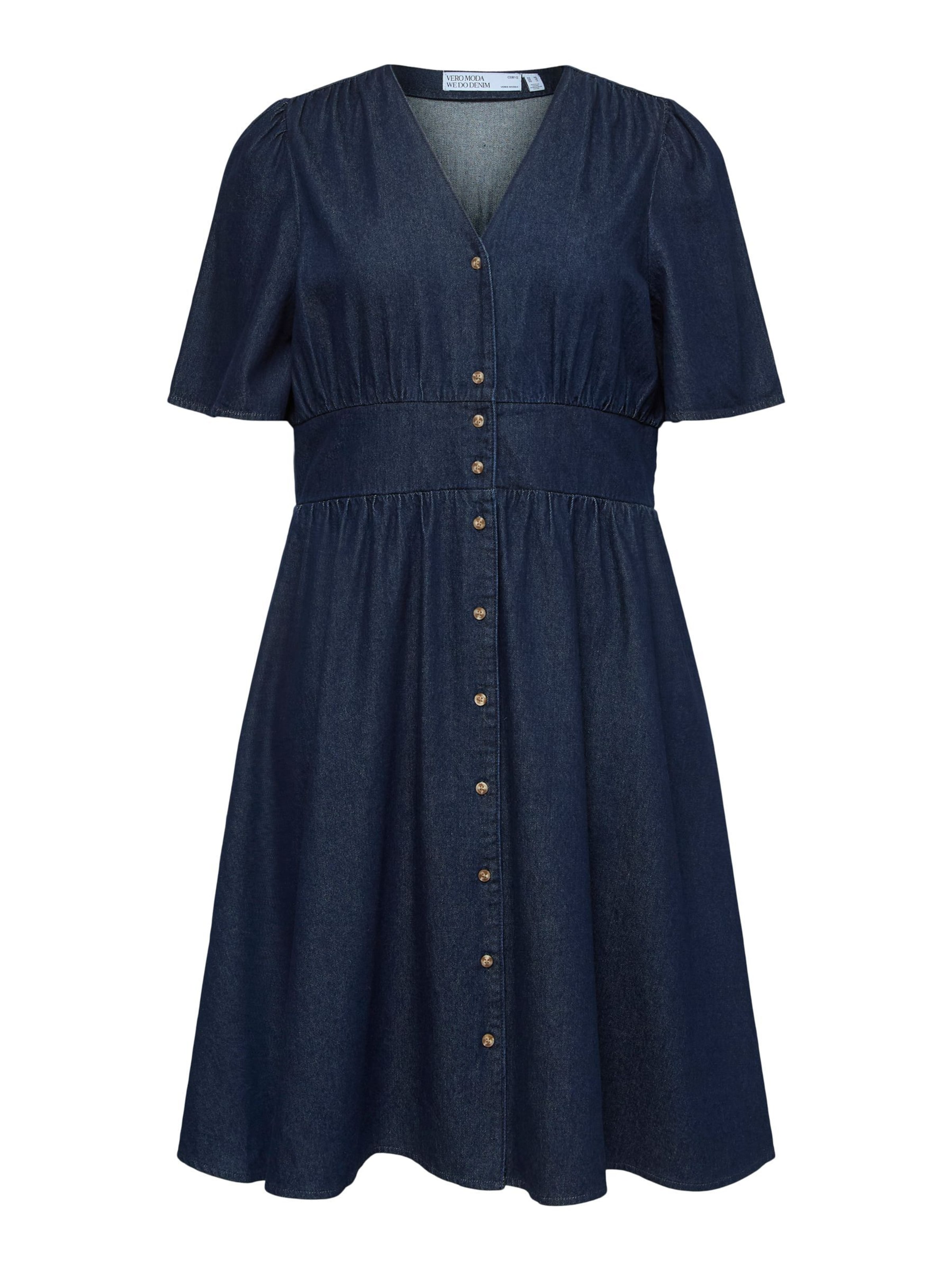 Abito camicia 'VMCMelaney' di Vero Moda Curve in blu: frontale