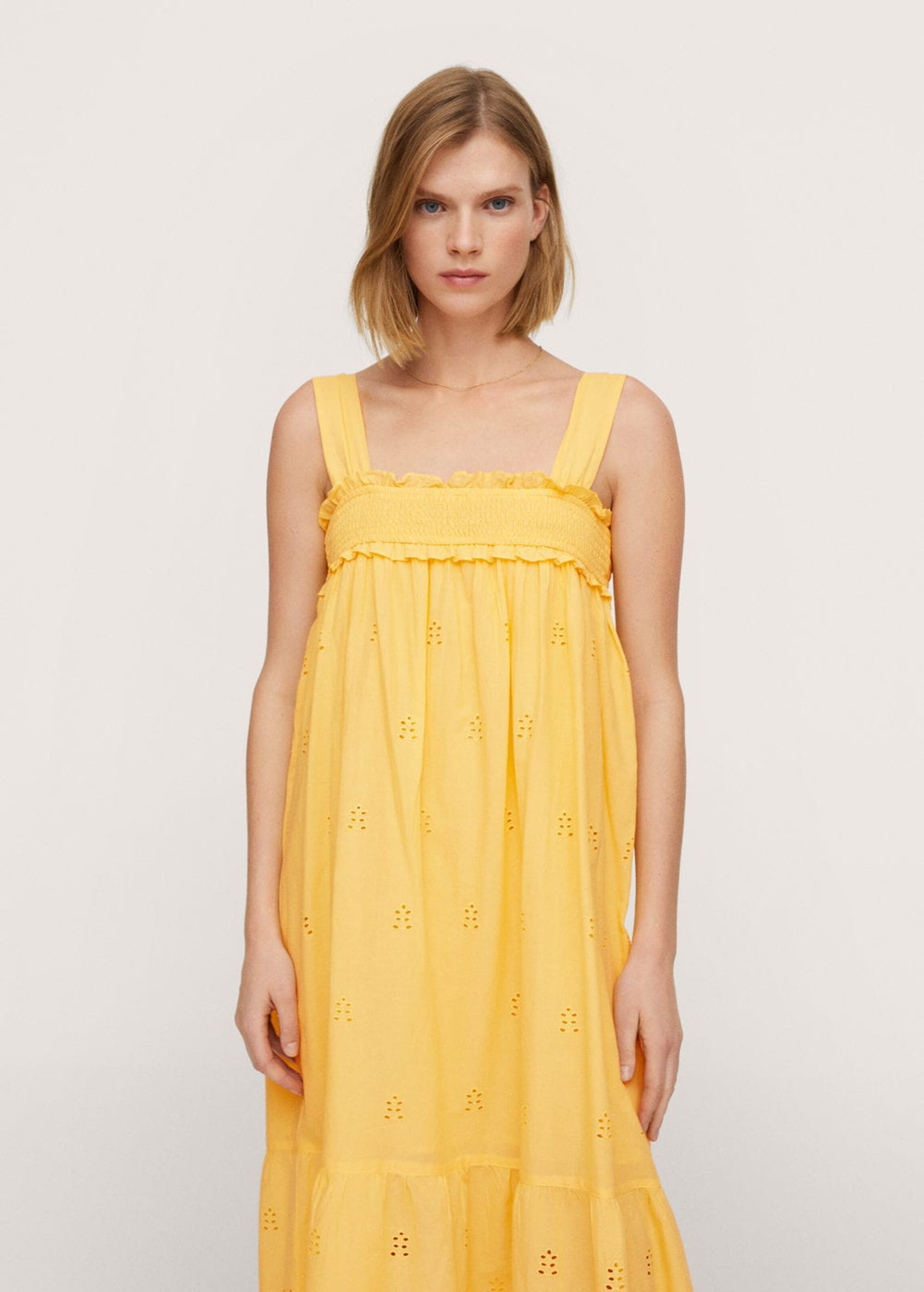 Frauen Kleider MANGO Kleid 'greta-h' in Dunkelgelb - RT24815 Frauen Kleider MANGO Kleid 'greta-h' in Dunkelgelb - RT24815