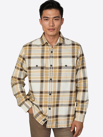 Coupe regular Chemise PIERRE CARDIN en jaune : devant