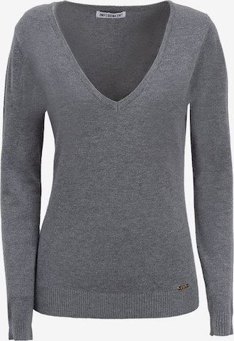 pilka Influencer Megztinis: priekis