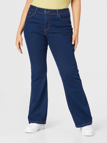 Zizzi Bootcut Jeans 'ELLEN' in Blauw: voorkant