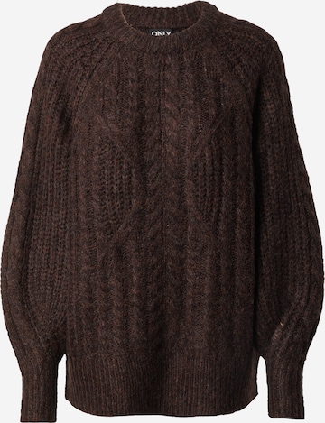 ONLY Sweater 'CHUNKY' in Brown: front