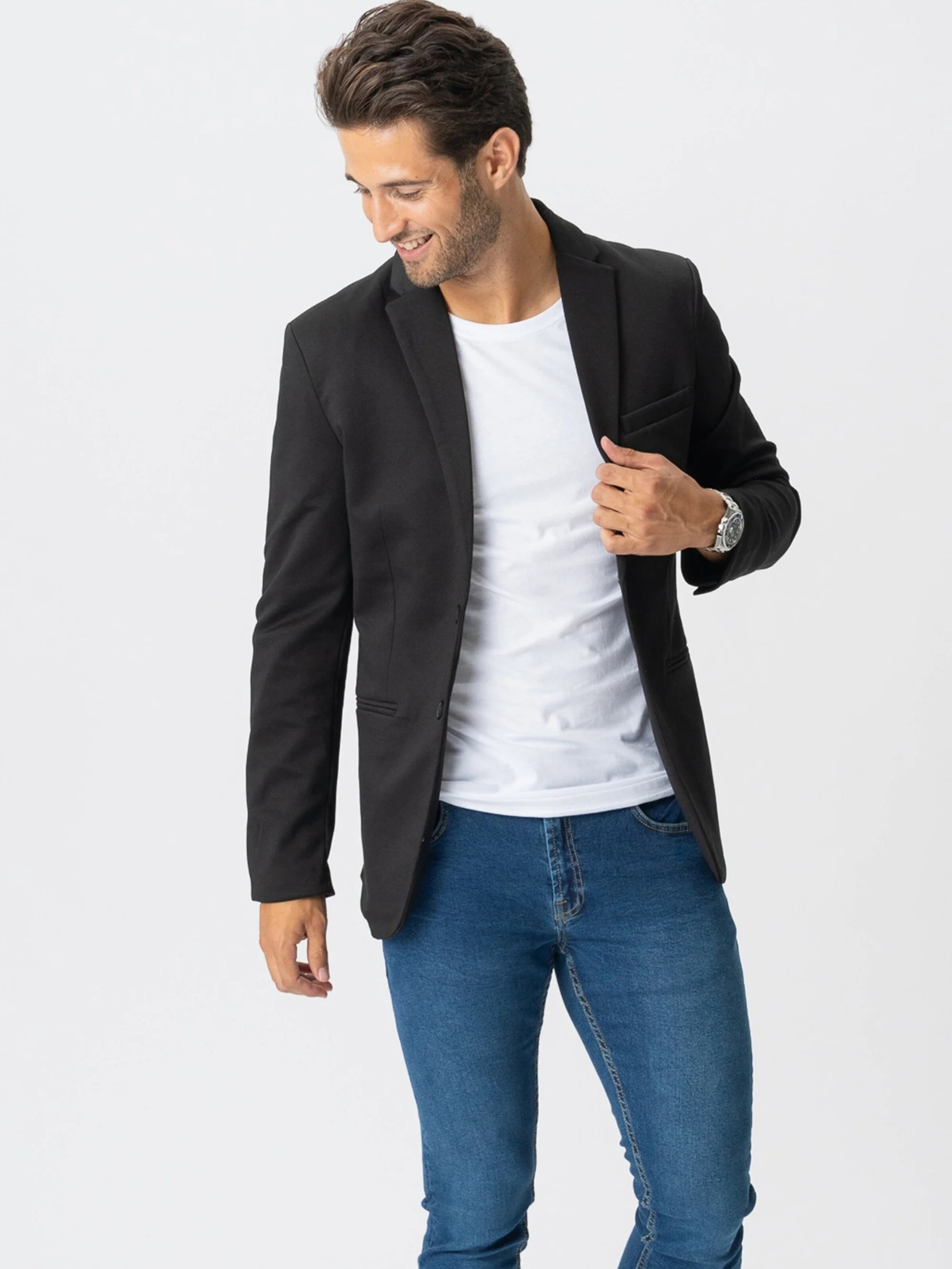 Regular fit Giacca business da completo ' The Original ' di TEESHOPPEN in nero