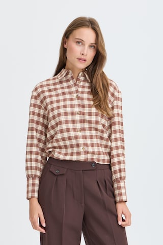 b.young Blouse 'PANIC' in Beige: front