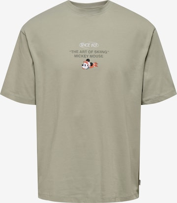 Only & Sons Футболка 'ONSMICKEY MOUSE' в Серый: спереди
