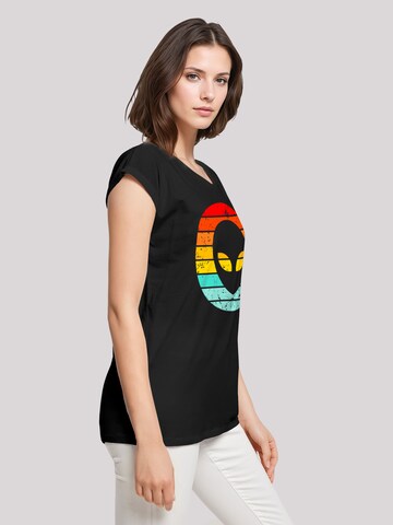 F4NT4STIC Shirt 'Alien Retro Sonnenuntergang' in Zwart