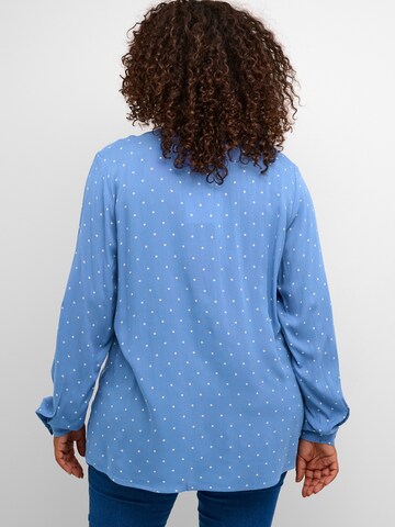 KAFFE CURVE Bluse 'Joy' in Blau