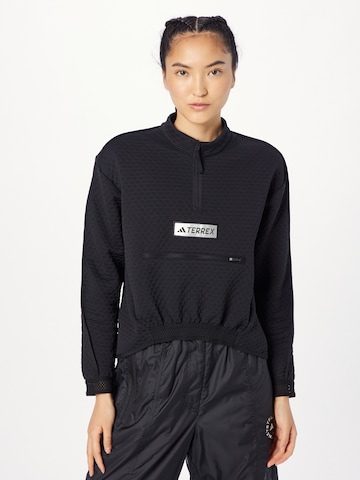 ADIDAS TERREX Sweater 'Utilitas Fleece' in Black: front