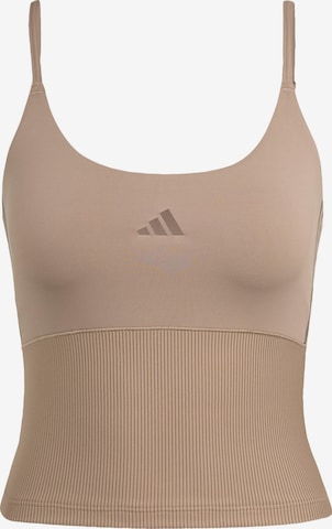 ADIDAS PERFORMANCE Спортивный топ 'Hyperglam' в Коричневый: спереди