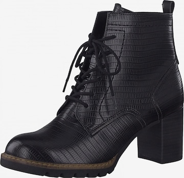 MARCO TOZZI Lace-Up Ankle Boots in Black: front