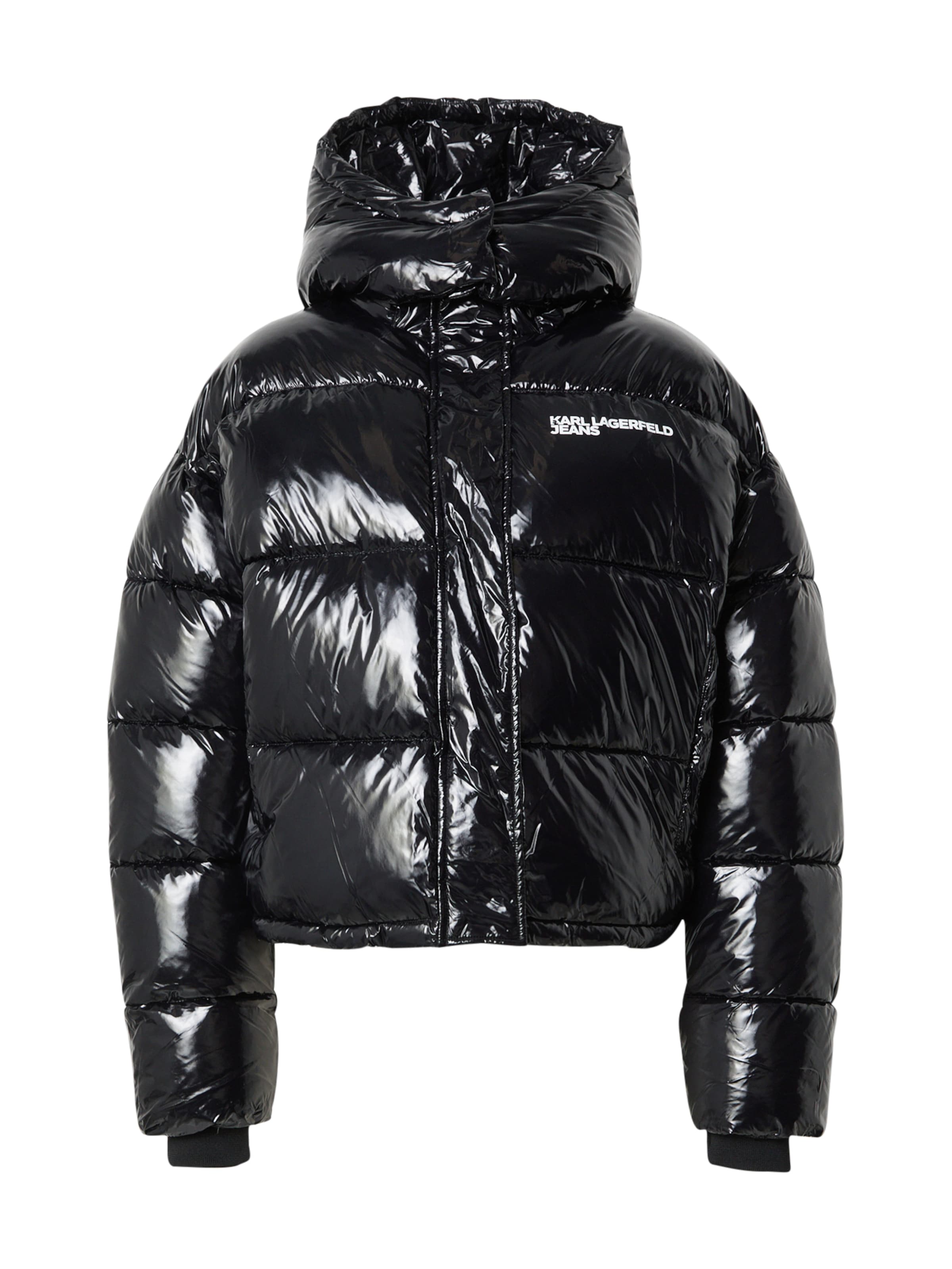KARL LAGERFELD JEANS Χειμερινό μπουφάν σε μαύρο: μπροστά