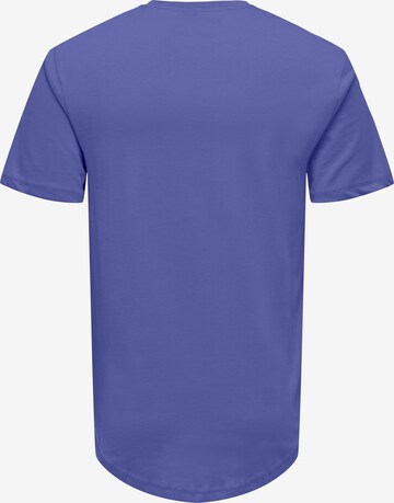 Only & Sons Regular Fit T-Shirt 'MATT' in Lila
