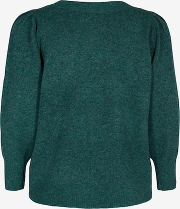 Zizzi Pullover 'GREENY' in Grün