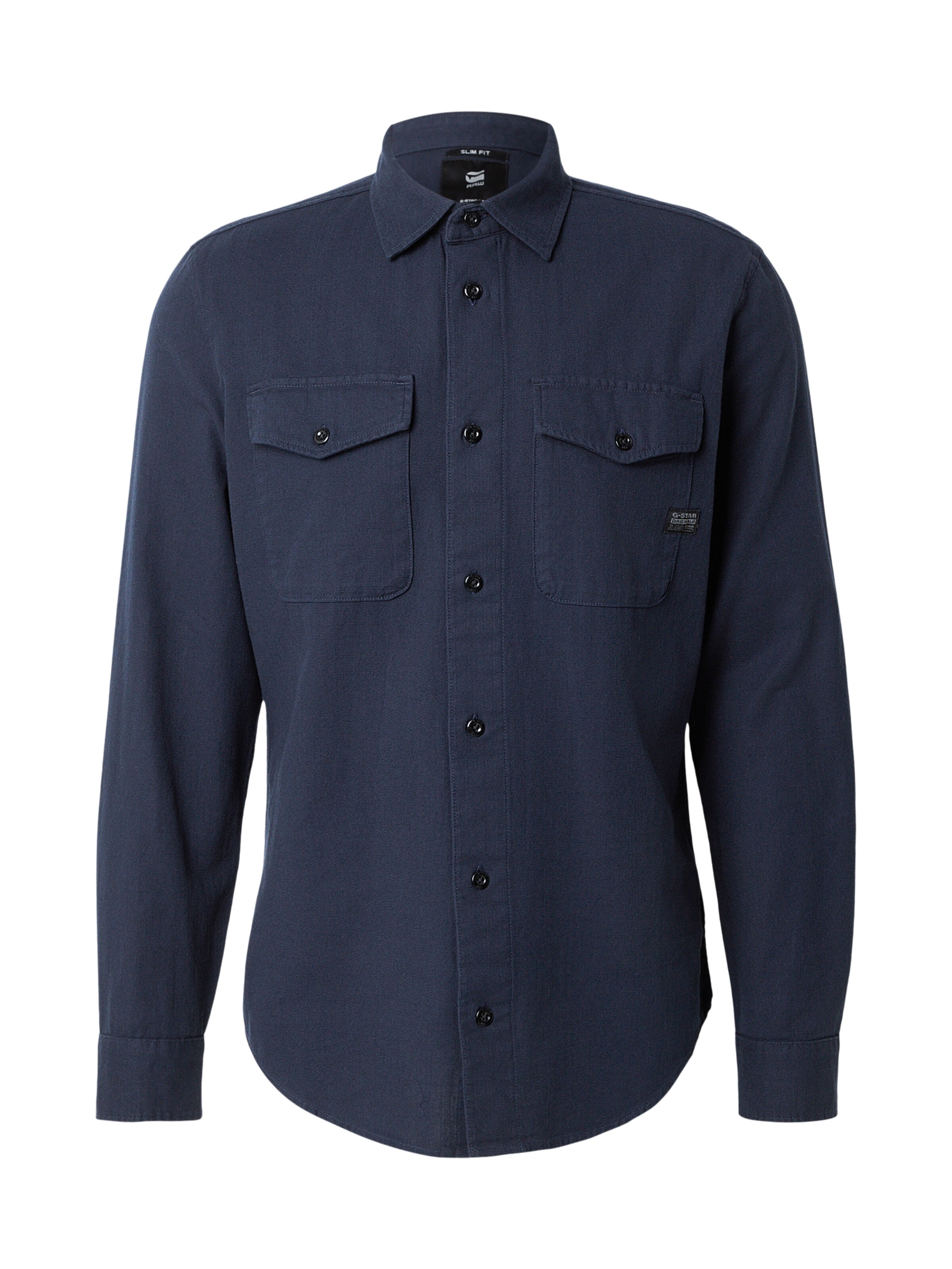 G-STAR Slim fit Button Up Shirt 'Marine' in Blue: front