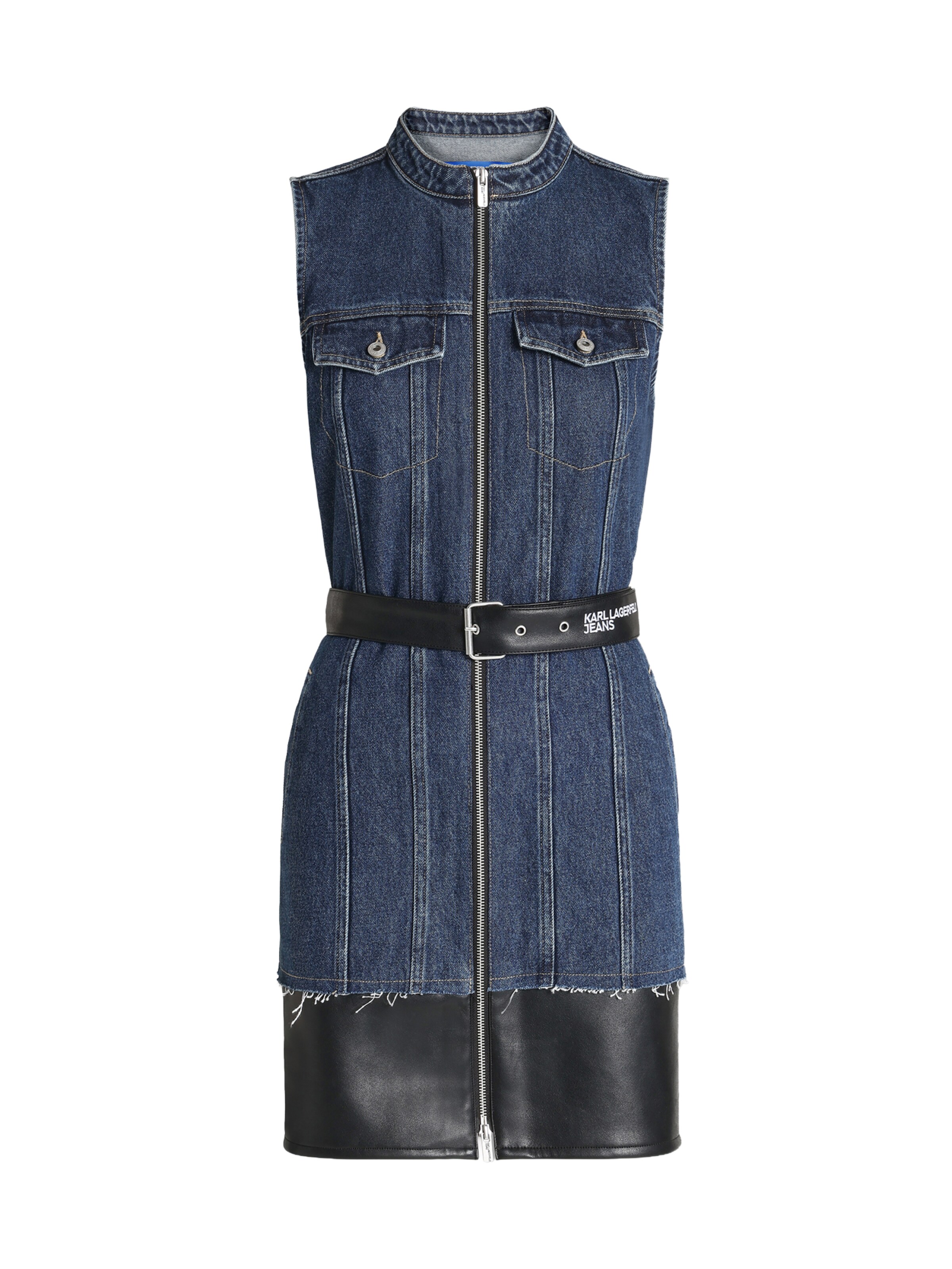 KARL LAGERFELD JEANS Šaty, veľkosť 40 - modrá denim / čierna, Produkt