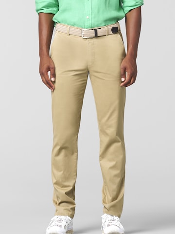 Regular Pantalon chino MEYER en beige : devant