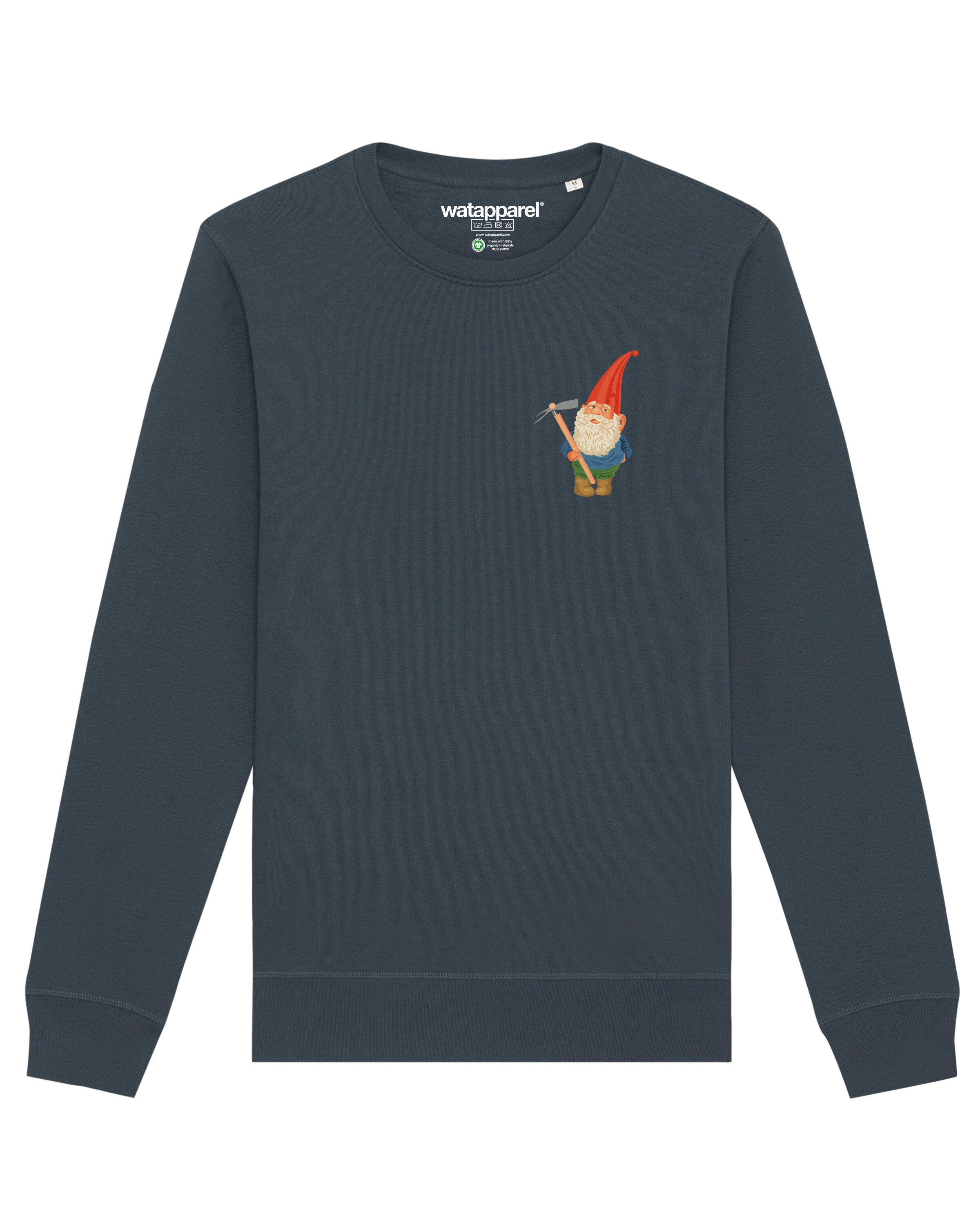 Watapparel Sweatshirt ' Gartenzwerg ' in Grau: Vorderseite