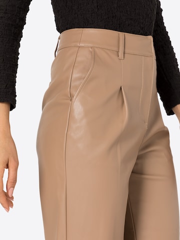 River Island Flared Pleat-front trousers in Brown