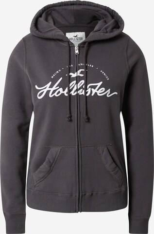 HOLLISTER - Sudadera con cremallera en gris: frente