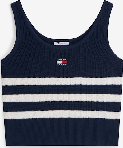Megzta palaidinė be rankovių iš Tommy Jeans, spalva – tamsiai mėlyna / balta, Prekių apžvalga