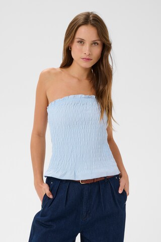 SAINT TROPEZ - Top 'NaciaSZ' em azul: frente