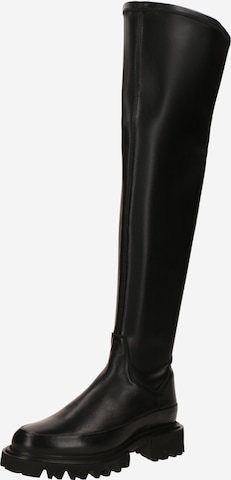 juoda AllSaints Ilgaauliai batai virš kelių 'LEONA': priekis