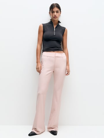 Pull&Bear Flared Hose in Pink
