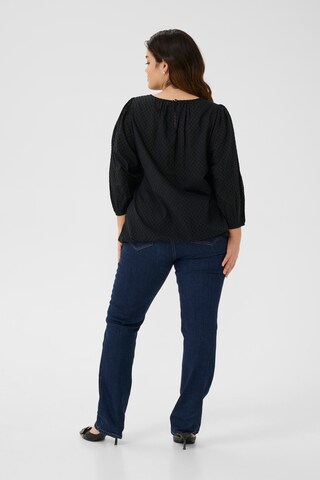 KAFFE CURVE Bluse 'Rory' in Schwarz