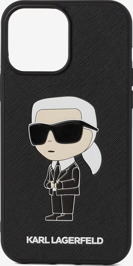 Karl Lagerfeld Etui za telefon ' Ikonik 2.0 iPhone 14 Pro ' | bež / črna / bela barva, Prikaz izdelka